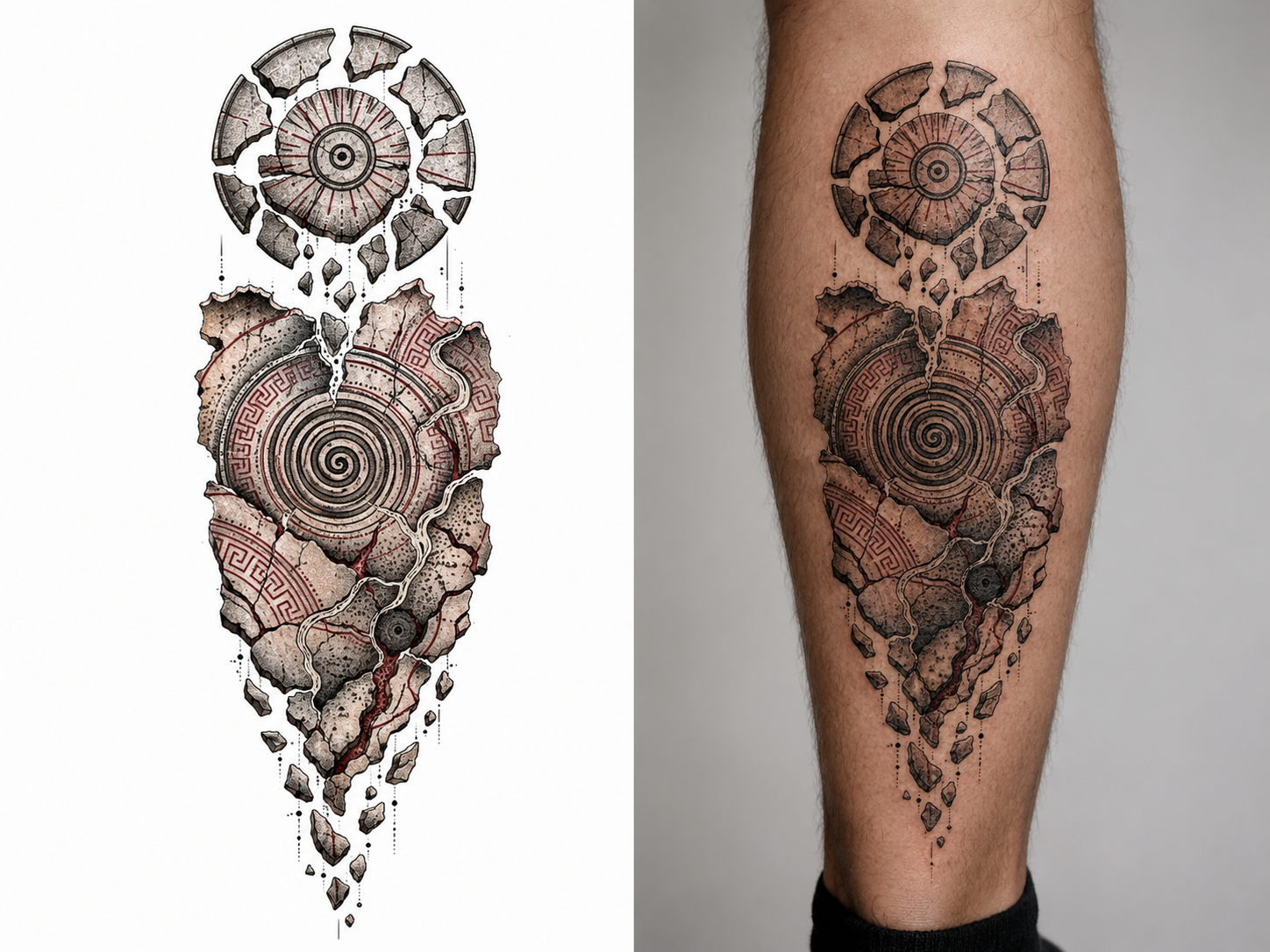 ANCIENT FIELD MAP from the Cucuteni — EUR 15 tattoo collection